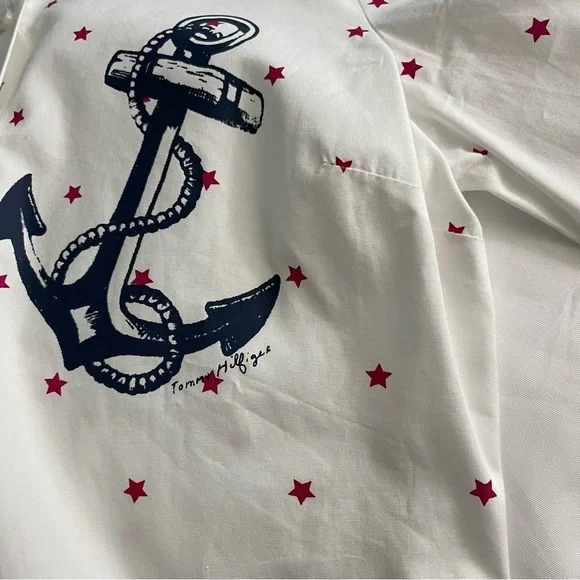 NWOT Tommy Hilfiger Beach Collar Button Up - Picture 2 of 5